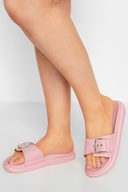 Limited Collection Muiltjes Met Gesp In Een (Extra) Brede Pasvorm In Roze