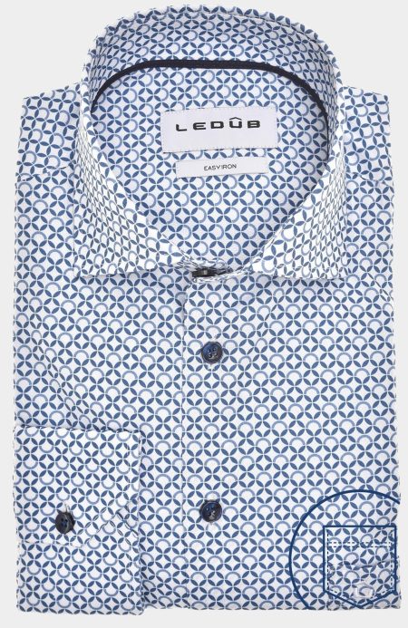 Ledub Business hemd lange mouw Blauw LE24302 MFN5 0143074/170-196-000