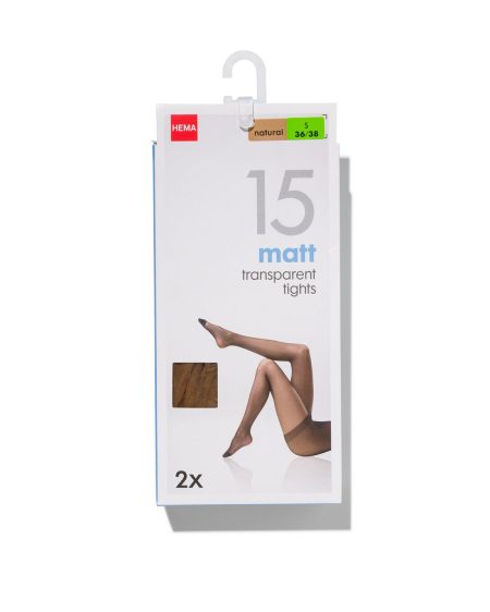 HEMA Pantys Mat 15denier - 2 Stuks Naturel (naturel)