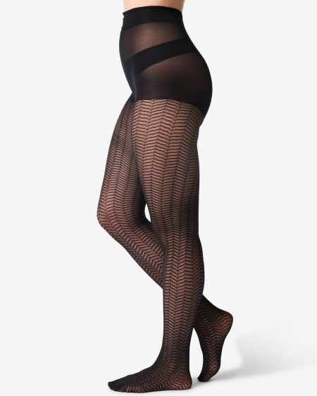 HEMA HEMA Fashion Panty Visgraat Zwart (zwart)