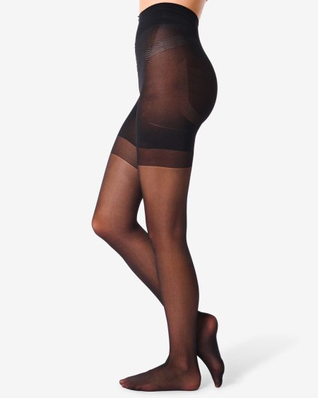 HEMA HEMA Ultimate Control Panty Glans 40D Zwart (zwart)