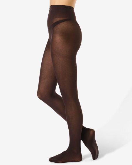 HEMA HEMA Dames Maillot 100denier Katoen Bruin (bruin)