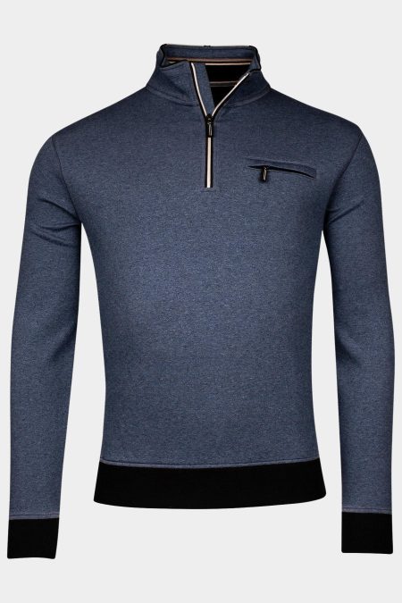 Baileys Half Zip Blauw Sweatshirt 1/2 Zip 423122/64