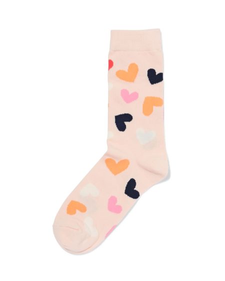 HEMA HEMA Sokken Voor Volwassenen 'lots Of Love' Lichtroze (lichtroze)