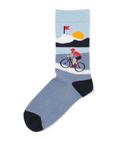 HEMA HEMA Sokken Voor Volwassenen 'you Can Do It' Middenblauw (middenblauw)