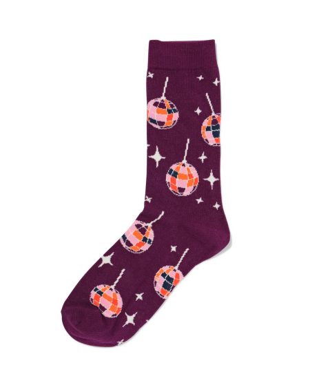 HEMA HEMA Sokken Voor Volwassenen 'let's Dance' Paars (paars)
