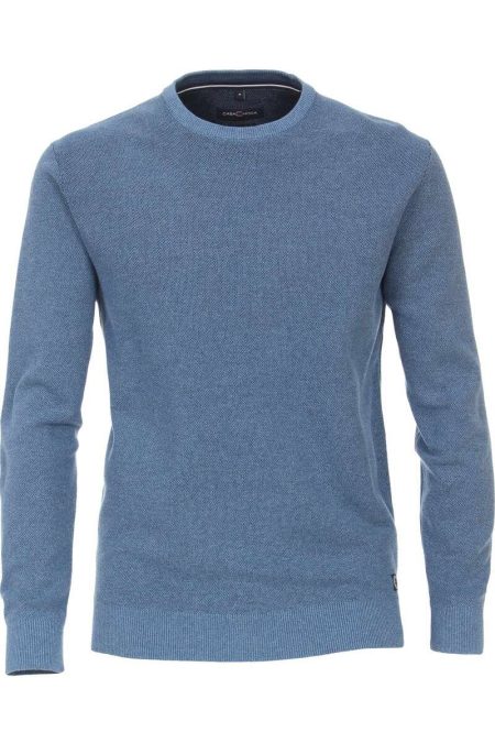 Casa Moda Trui ronde halsblauw