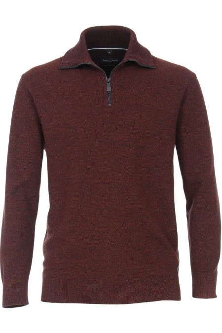 Casa Moda Half-Zip Sweater rood