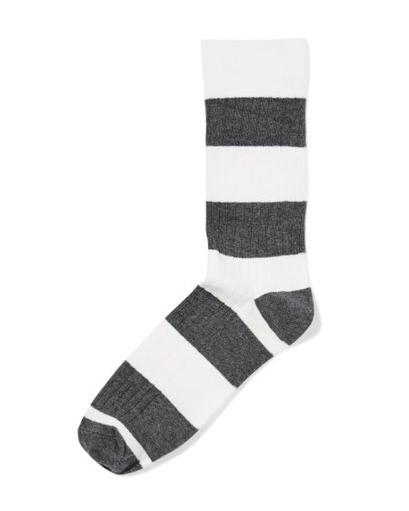 HEMA Herensokken Rib Strepen Donkergrijs (donkergrijs)