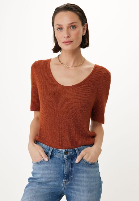 Knit Top Burned Orange