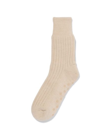 HEMA HEMA Dames Huissokken Fleece Rib Beige (beige)