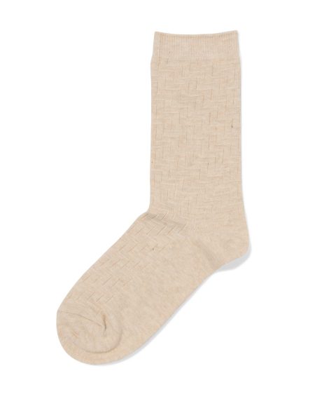 HEMA HEMA Damessokken Structuur Beige (beige)