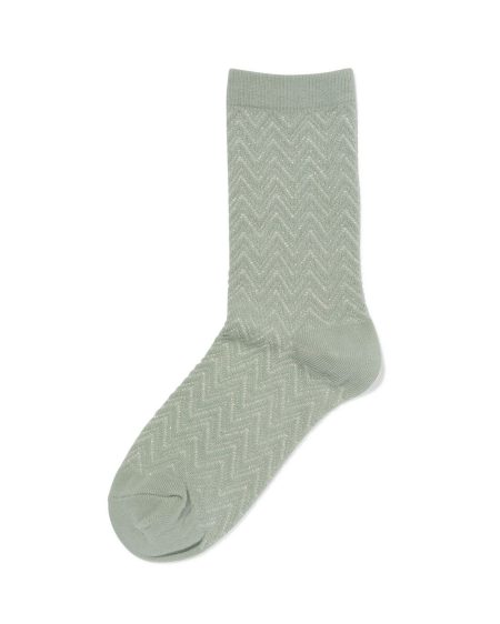 HEMA HEMA Damessokken Zigzag Glitter Mintgroen (mintgroen)