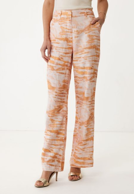 Broek met Print Oranje