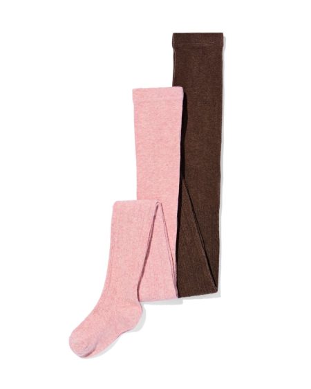 HEMA Meisjesmaillot Kabel 2 Paar Bruin (bruin)