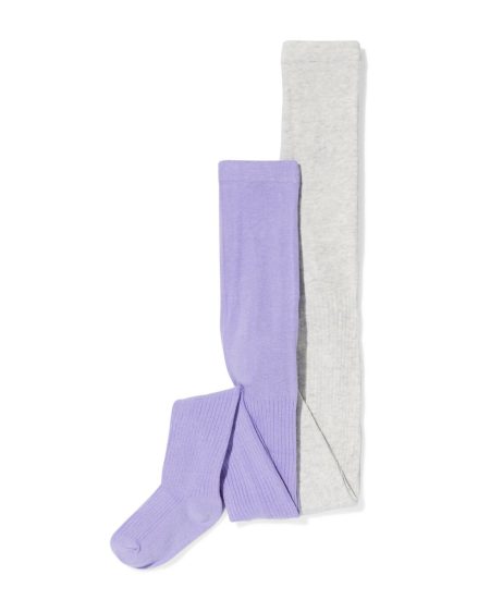 HEMA HEMA Kindermaillots Rib - 2 Stuks Lavendel (lavendel)