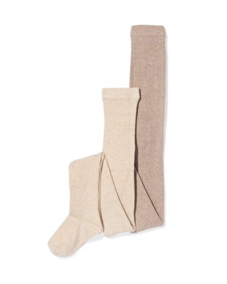 HEMA Kindermaillots Rib - 2 Paar Lichtbruin (lichtbruin)