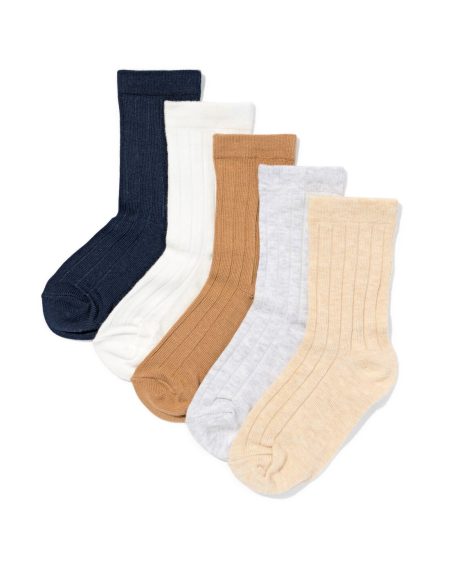 HEMA Kindersokken Rib - 5 Paar Multicolor (multicolor)