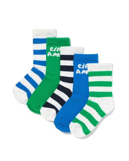 HEMA HEMA Kindersokken Ciao Amici - 5 Paar Groen (groen)