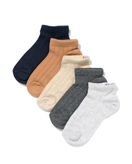 HEMA HEMA Kinder Enkelsokken Rib - 5 Paar Beige (beige)