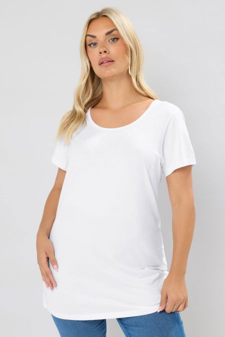 Yours Lang Tshirt In Wit