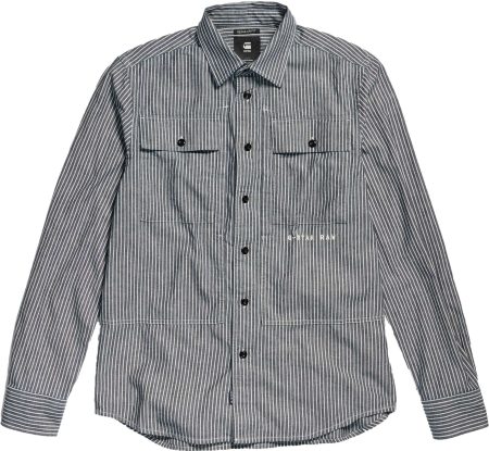 G-Star Panel cargo reg shirt stripe blue white