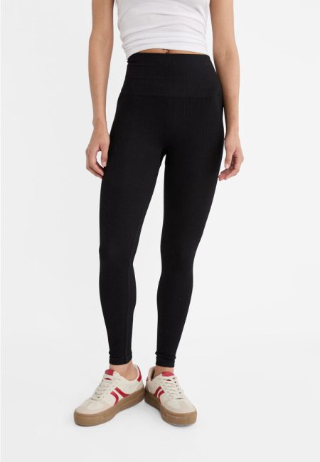 Stradivarius Naadloze legging  Zwart S