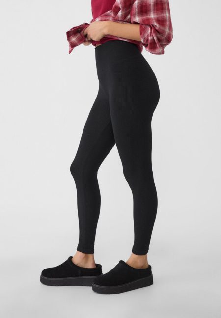 Stradivarius Naadloze legging  Zwart M