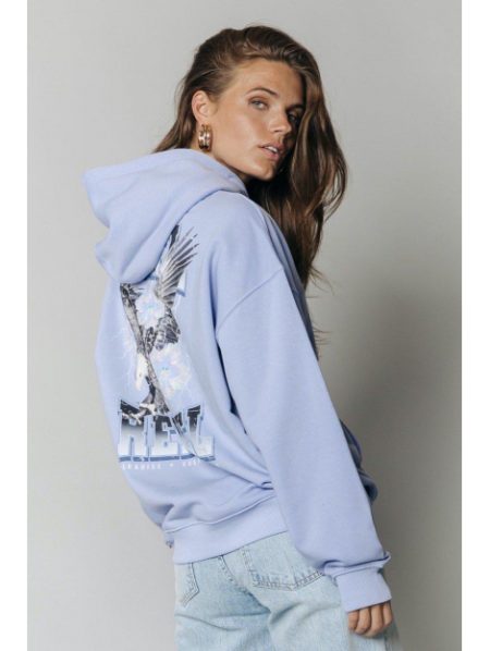 Colourful Rebel Eagle flower oversized hoodie