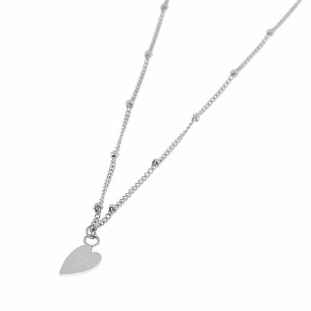 Label Kiki Ketting heart silver