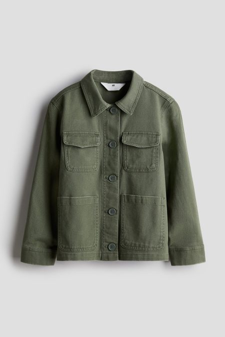 H & M - Twill shacket - Groen