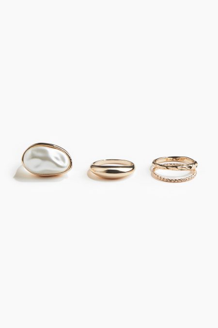 H & M - Set van 4 ringen - Goud