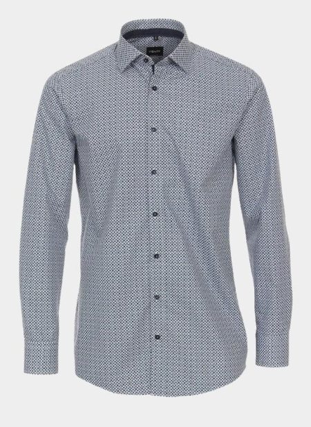 Venti Business hemd lange mouw Blauw Kent Modern Fit 123942300/100