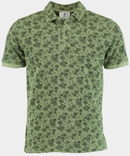 Bos Polo korte mouw Groen Polo print 2823425/374 Cactus
