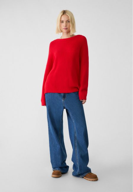 Stradivarius Tricot trui  Rood XS