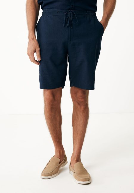 Linnen Short Navy