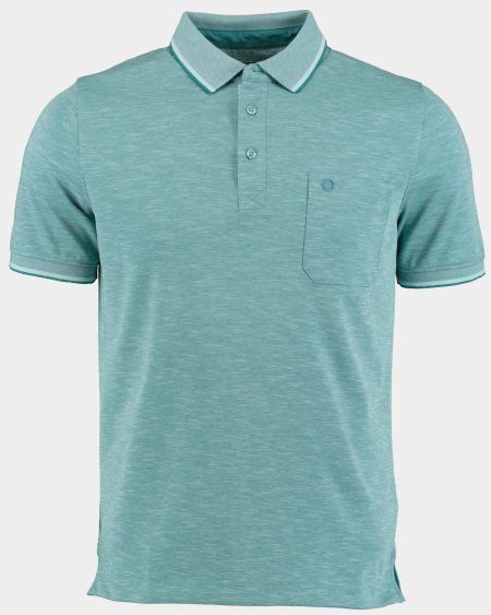 Bos Polo korte mouw Groen 3-Knopf Polo-Shirt