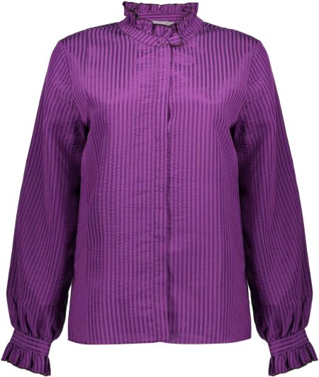 Geisha Blouse purple stripe