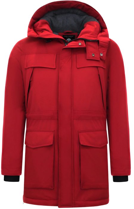 Enos Lange jas met capuchon