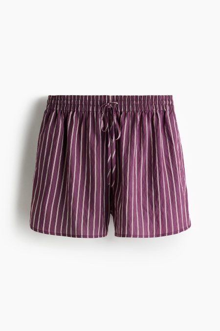 H & M - Short met drawstring - Paars