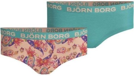 Björn Borg - Meisjes - Paisley Hipster 2-Pack - Groen/Multicolour/Oranje - Maat 134-140