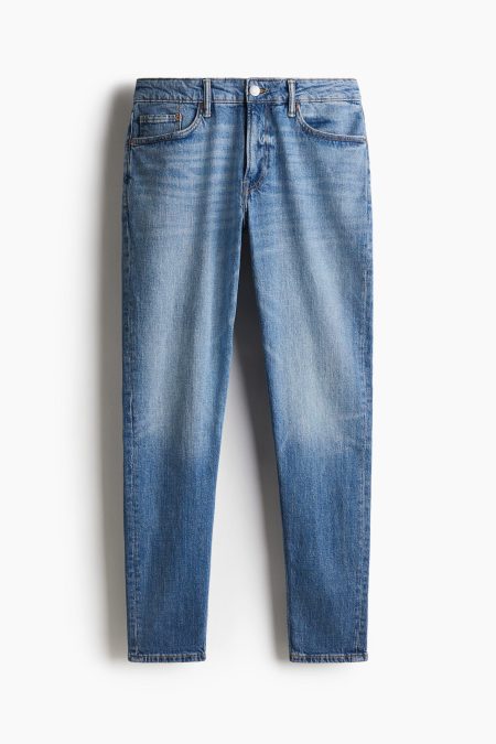 H & M - Regular Tapered Jeans - Blauw