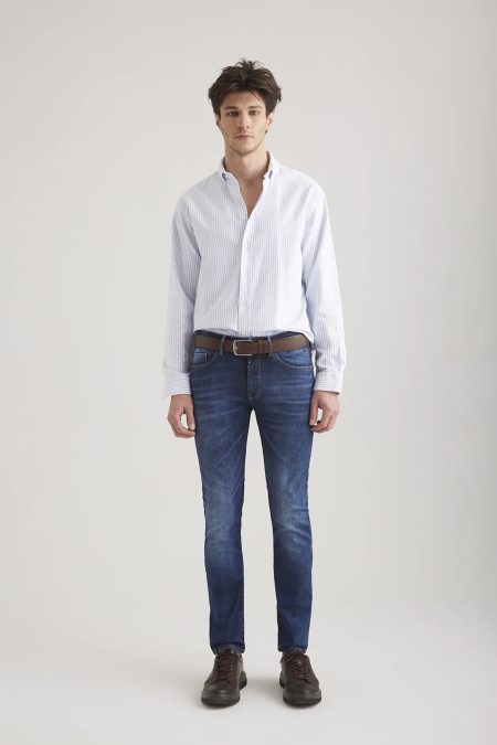 Cup of Joe Leo heren slim-fit jeans space blue