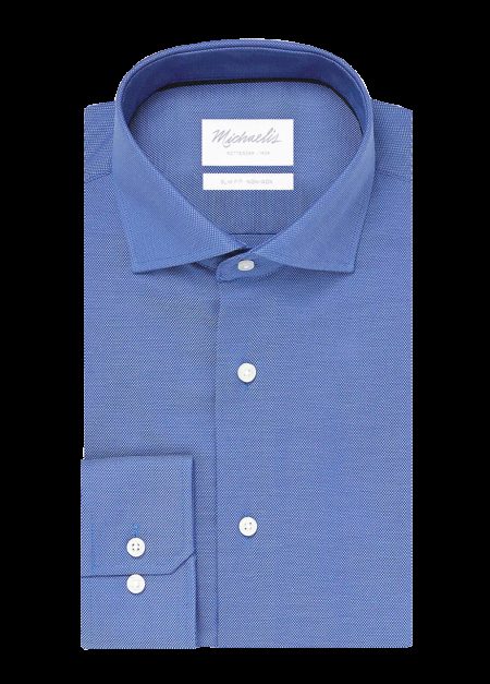 Michaelis Uni blue oxford katoenen overhemd