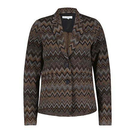 Red Button Blazer srb4135 zigzag bronze