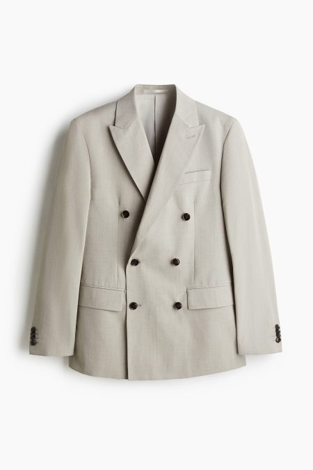 H & M - Double-breasted colbert - Regular Fit - Bruin