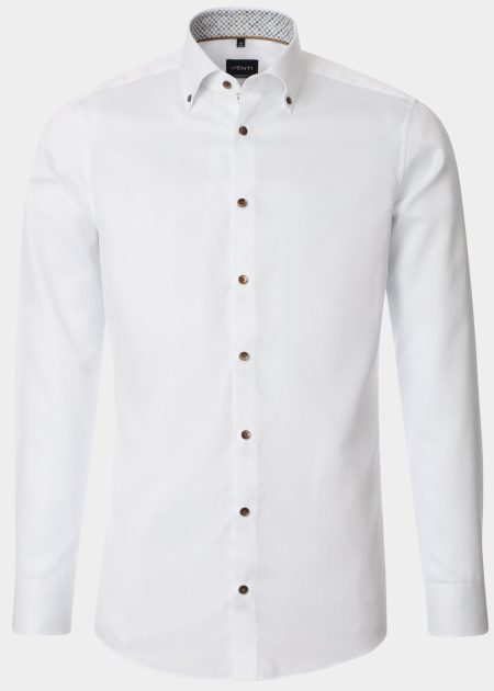 Venti Business hemd lange mouw Wit B.D. Modern Fit 144323200/000