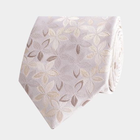 Tresanti Stropdas Beige EVANDER - faded daisies TRTIJA403/408