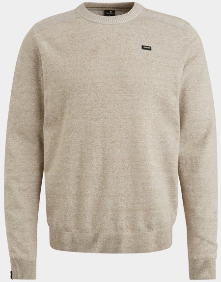 Vanguard Pullover Beige Crewneck cotton linen blend VKW2502301/8052