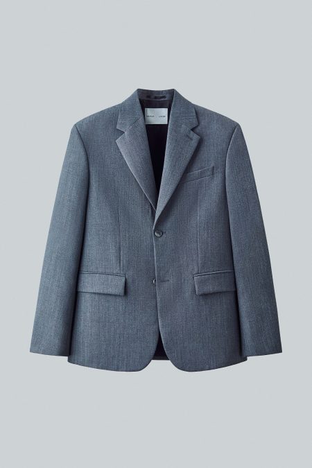 H & M - Single-breasted colbert van wolmix - Grijs